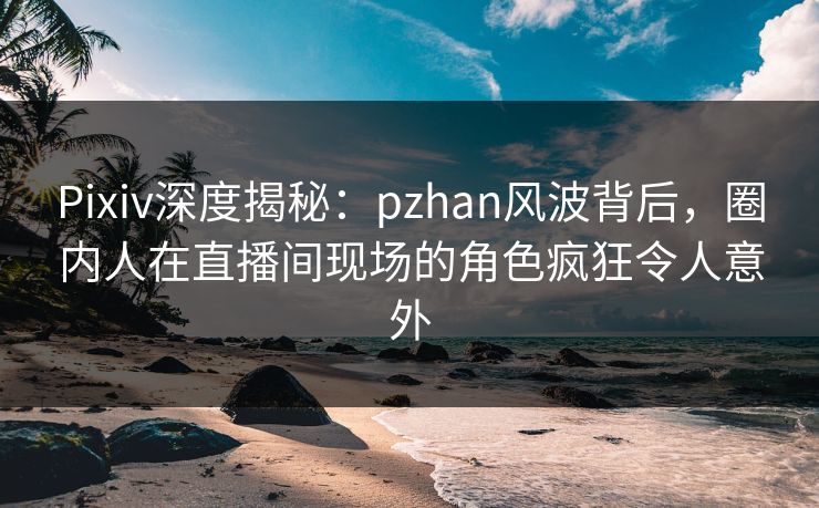 Pixiv深度揭秘：pzhan风波背后，圈内人在直播间现场的角色疯狂令人意外