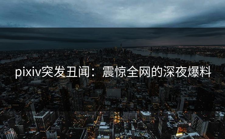 pixiv突发丑闻：震惊全网的深夜爆料